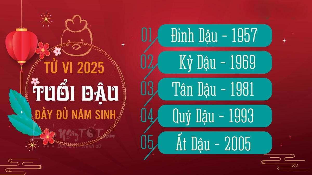 Tử vi cho từng tuổi Dậu năm 2025